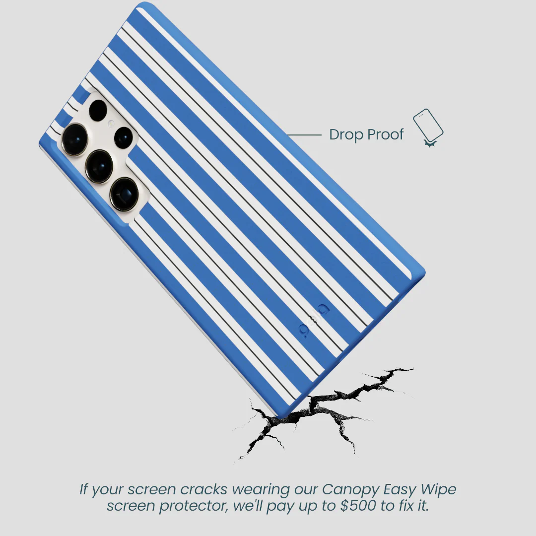 Electric Blue Striped Shirt Samsung Galaxy S24 Ultra Case - Image 5