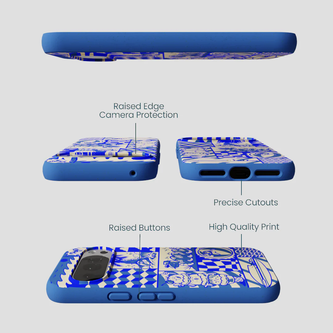 Electric Blue Summer Blues Google Pixel 10/10 Pro Case - Image 3