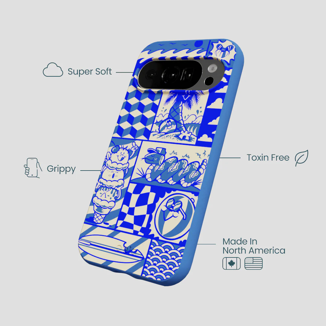 Electric Blue Summer Blues Google Pixel 10/10 Pro Case - Image 4