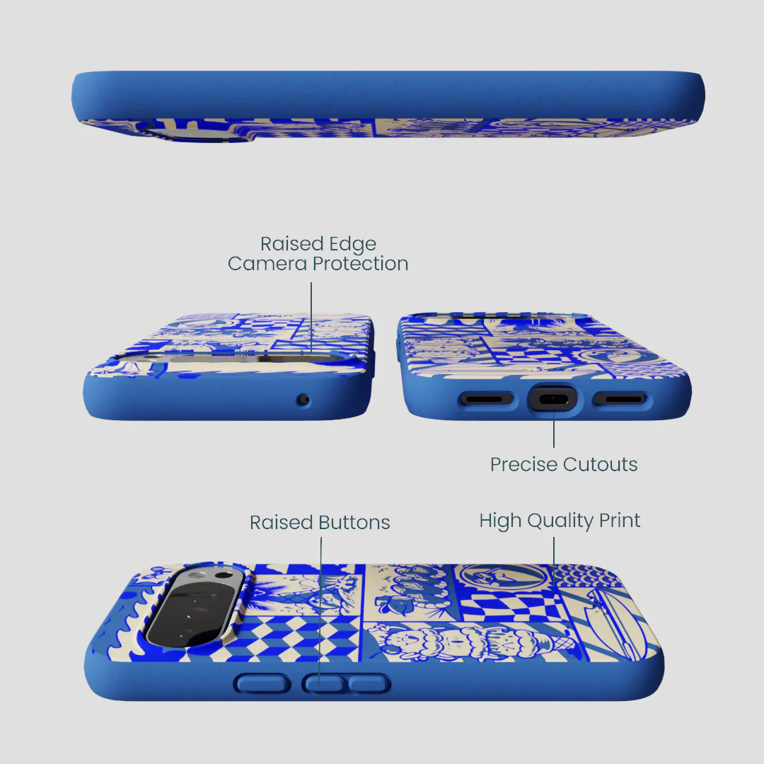 Electric Blue Summer Blues Google Pixel 10 Pro XL Case - Image 3