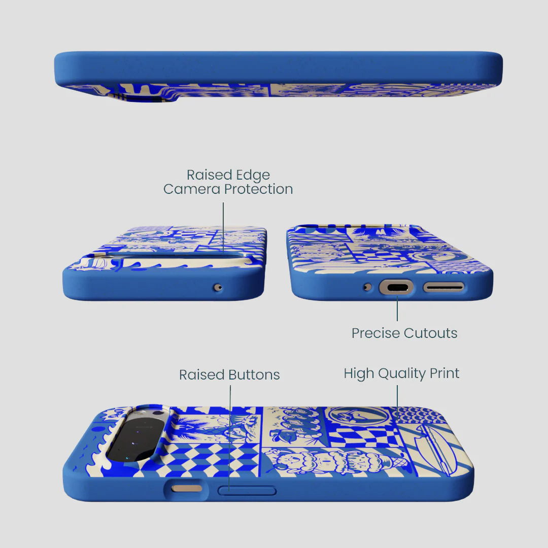 Electric Blue Summer Blues Google Pixel 9 Pro XL Case - Image 3