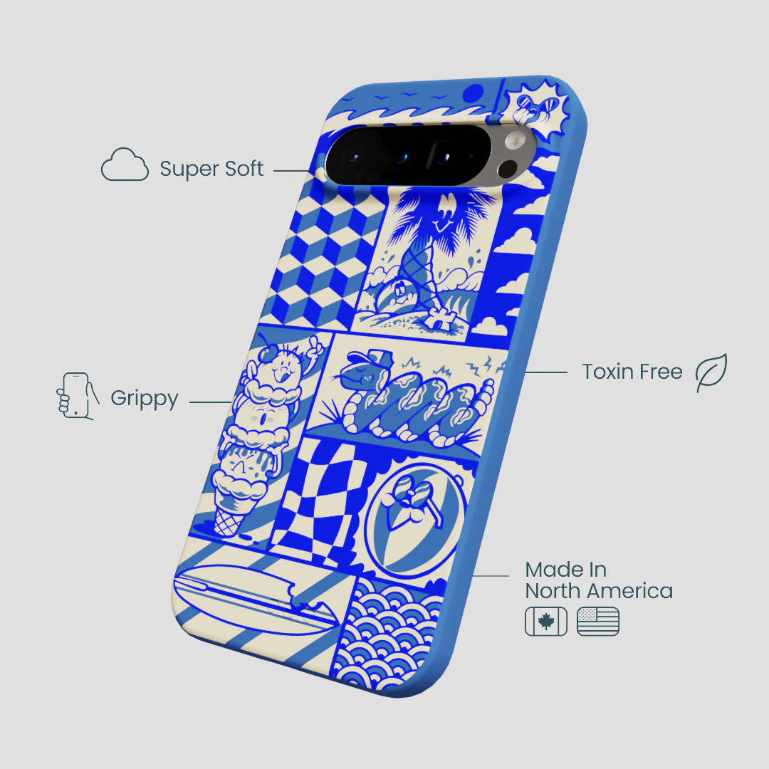 Electric Blue Summer Blues Google Pixel 9 Pro XL Case - Image 4