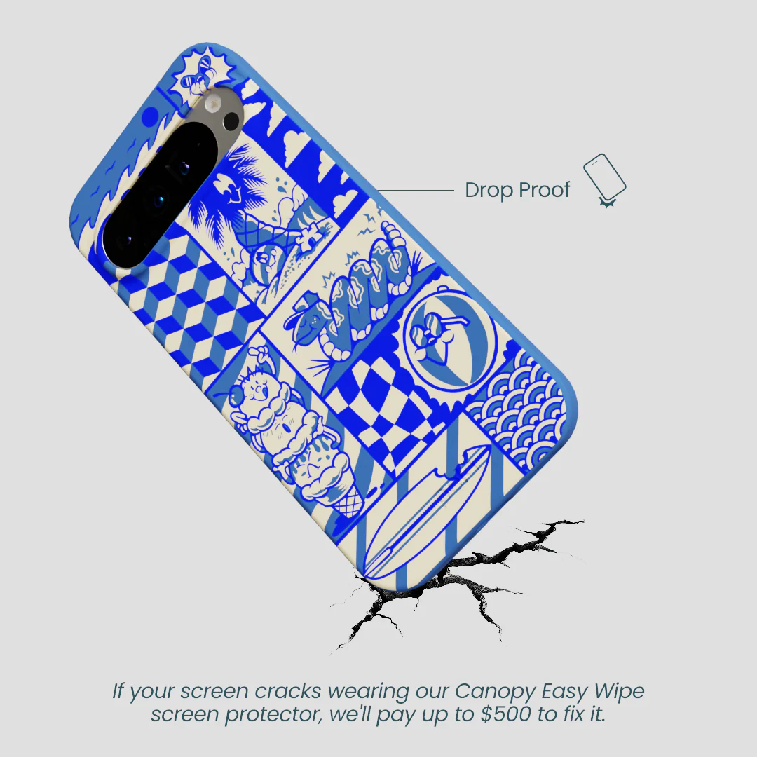 Electric Blue Summer Blues Google Pixel 9 Pro XL Case - Image 5
