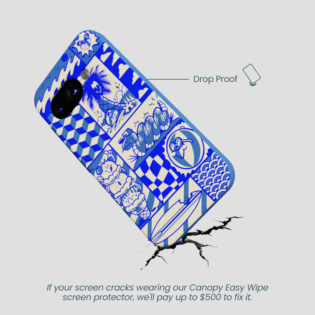 Electric Blue Summer Blues Google Pixel 9a Case - Image 5