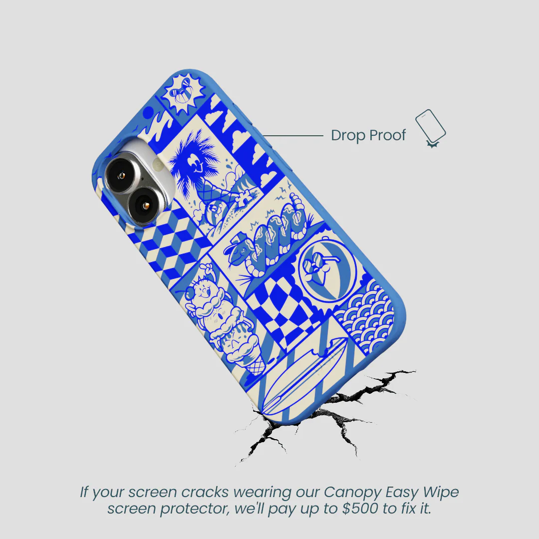Electric Blue Summer Blues iPhone 16 Case - Image 5