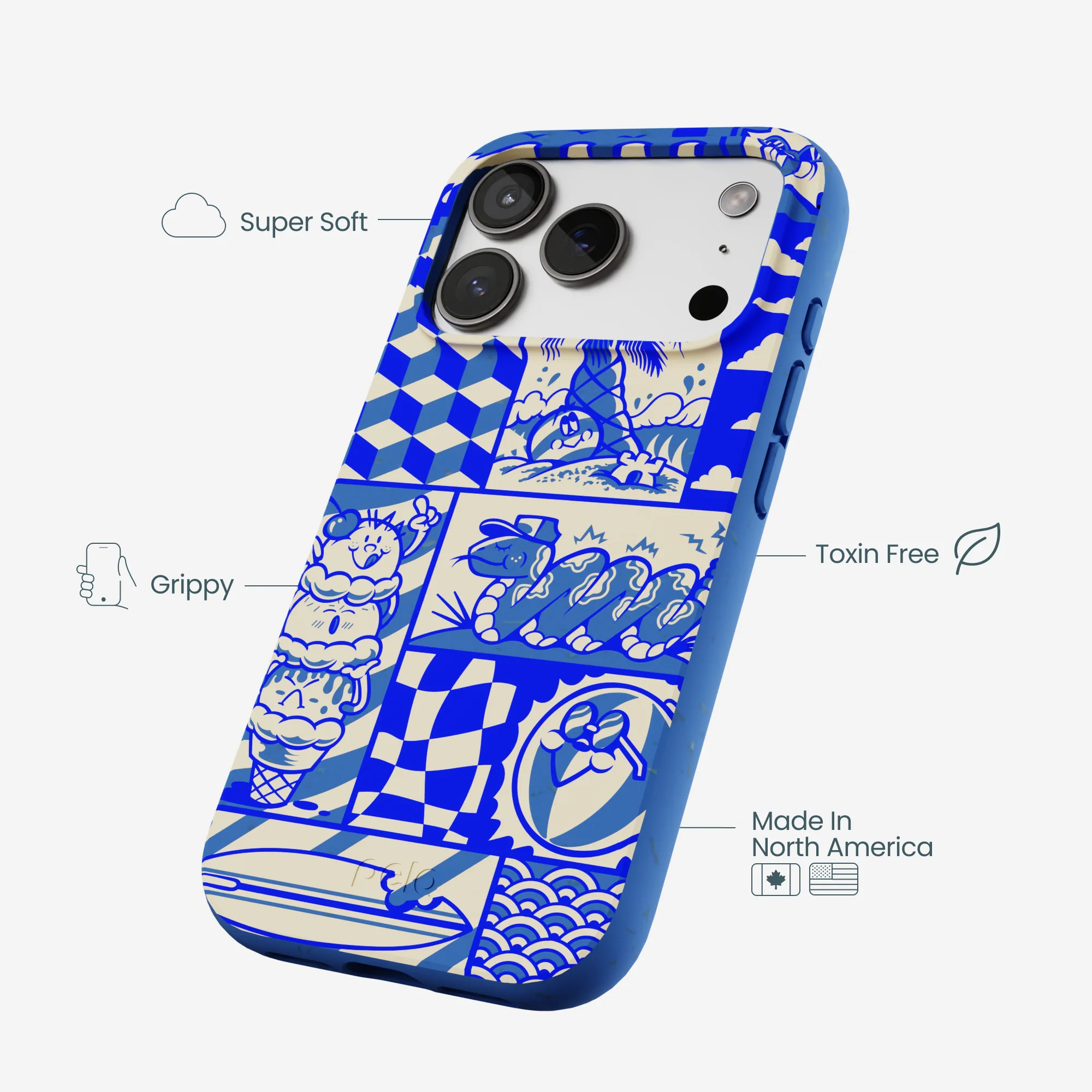 Electric Blue Summer Blues iPhone 17 Pro Case - Image 4