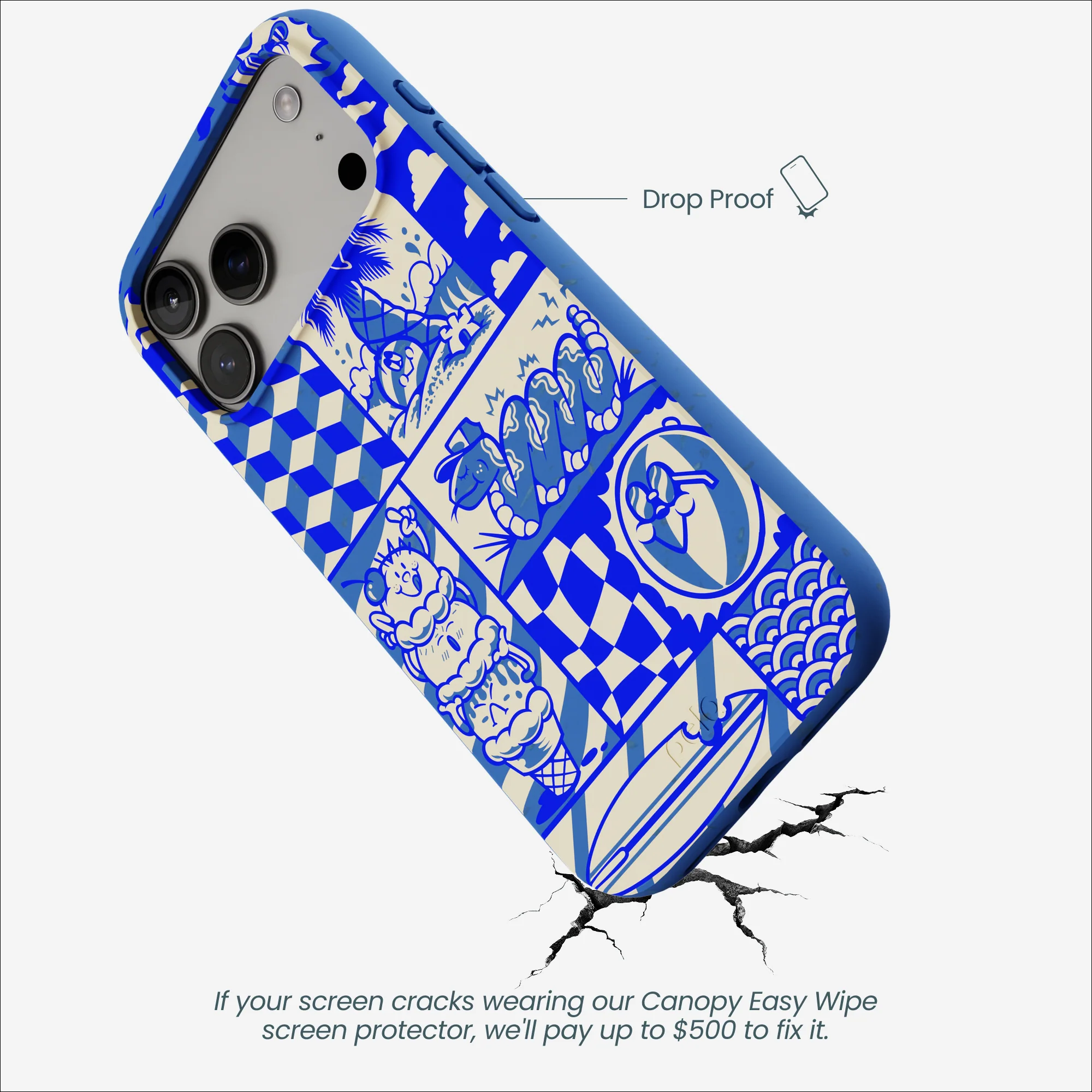 Electric Blue Summer Blues iPhone 17 Pro Max Case - Image 5
