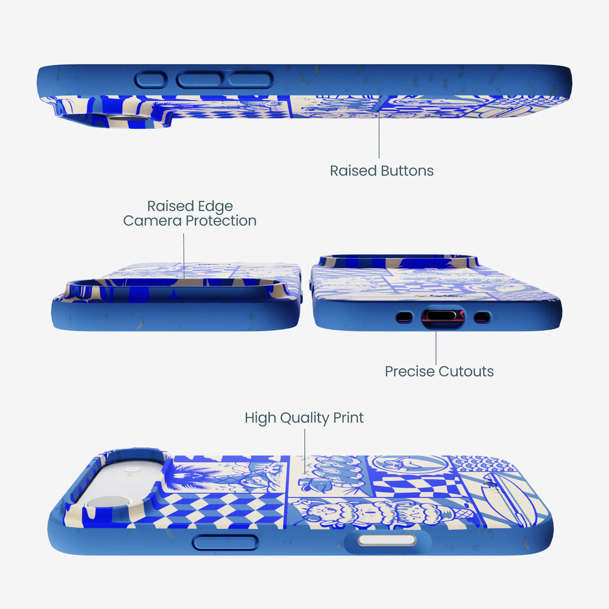 Electric Blue Summer Blues iPhone Air Case - Image 3
