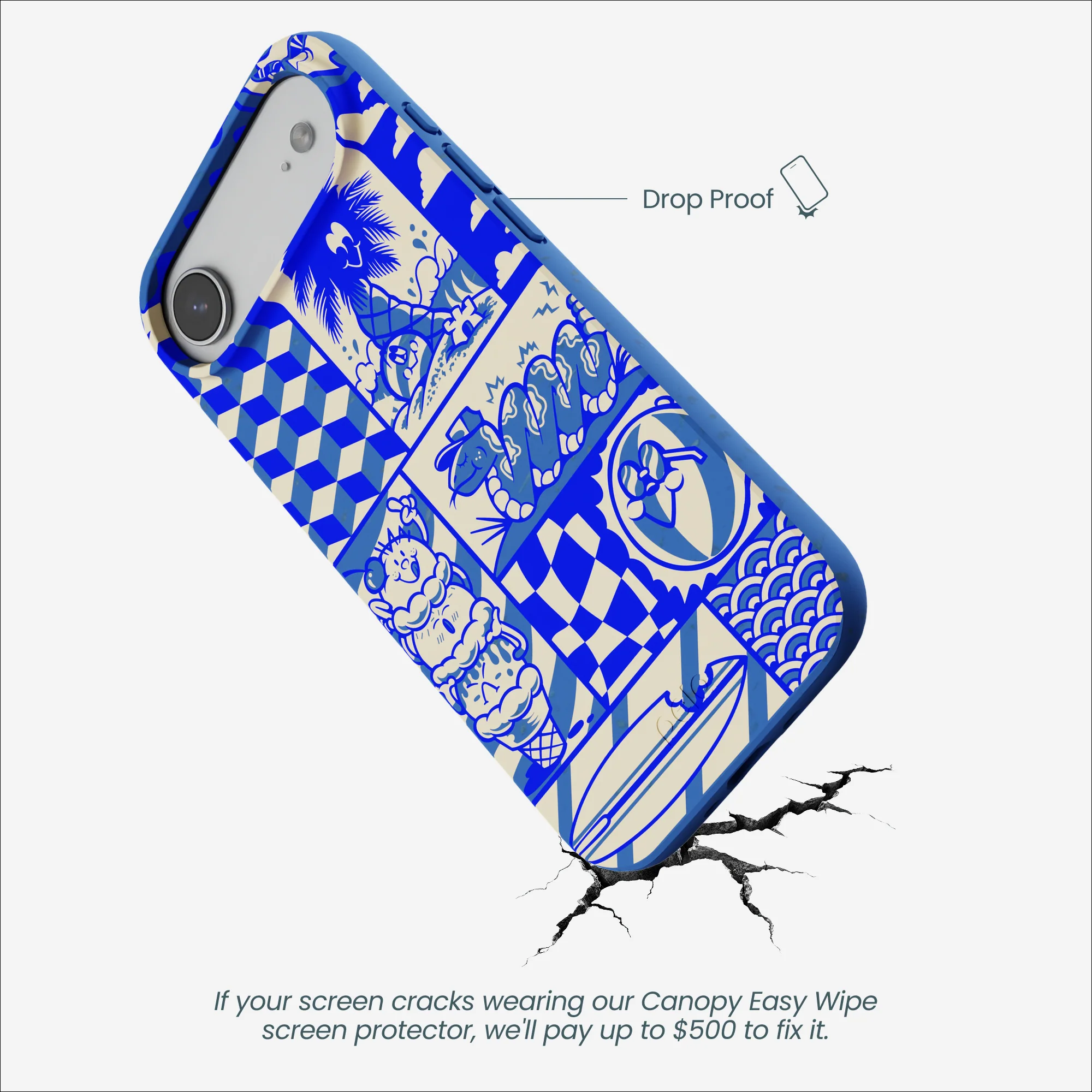 Electric Blue Summer Blues iPhone Air Case - Image 5