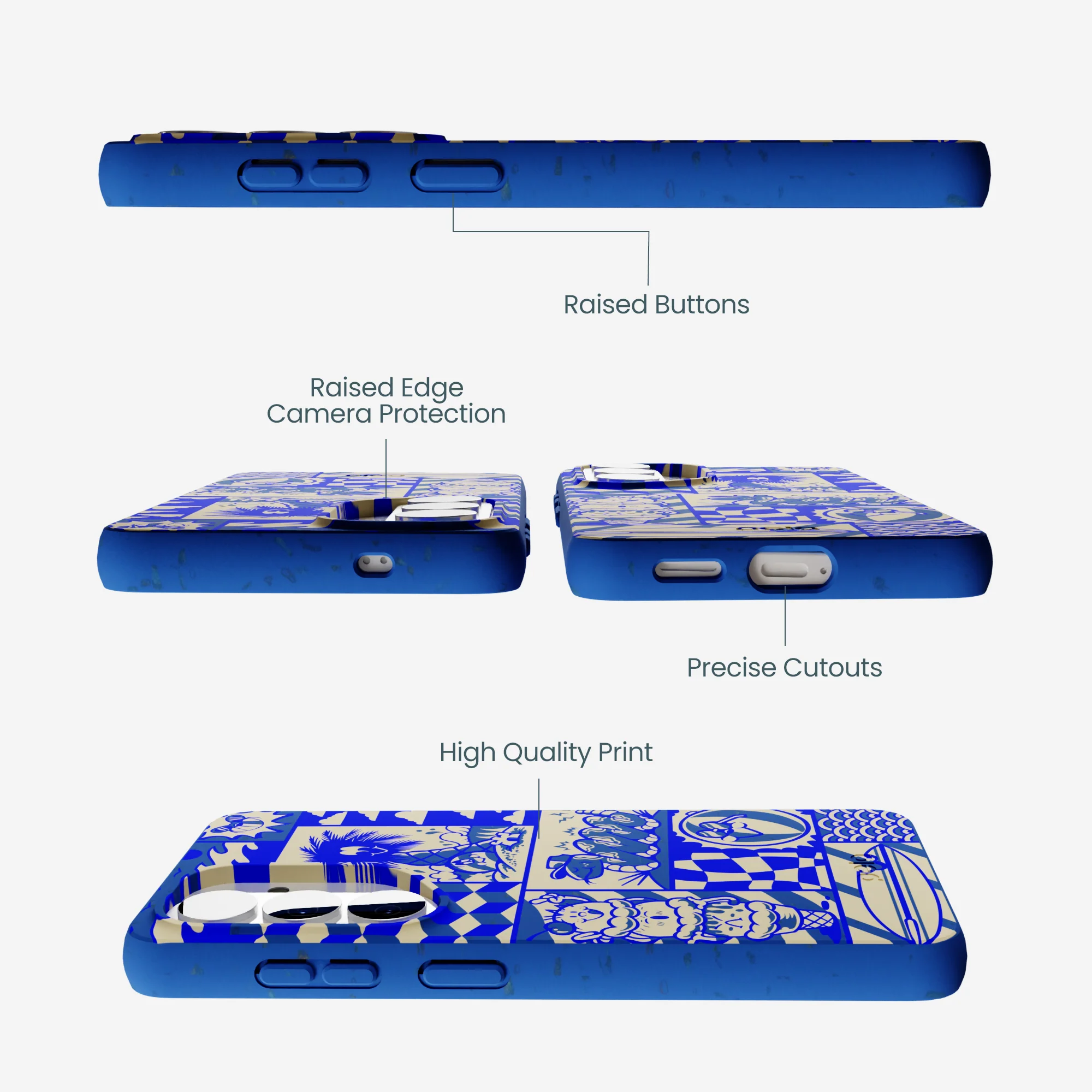 Electric Blue Summer Blues Samsung Galaxy S26 Case - Image 3