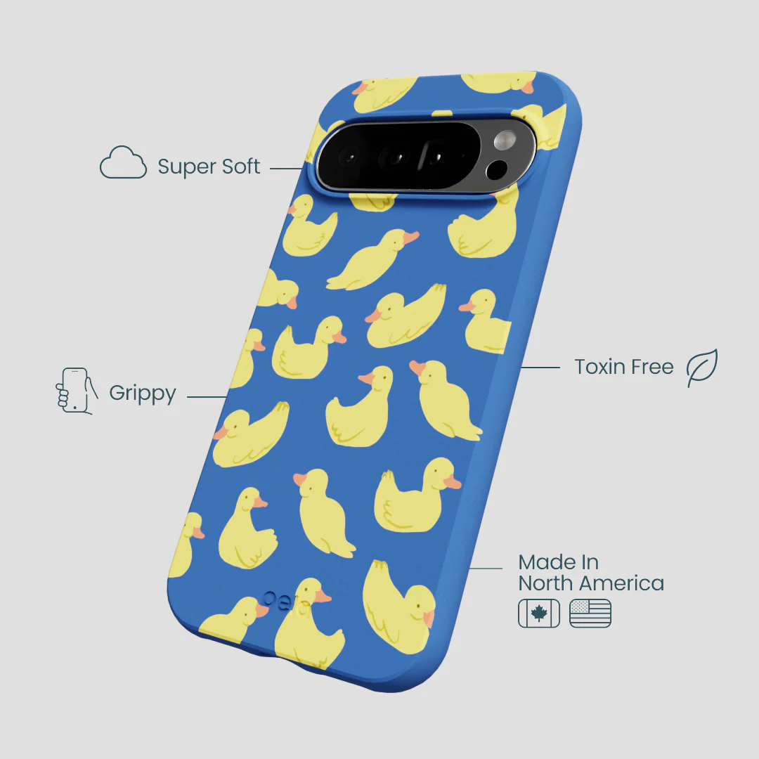 Electric Blue Sunny Ducklings Google Pixel 10 Pro XL Case - Image 4