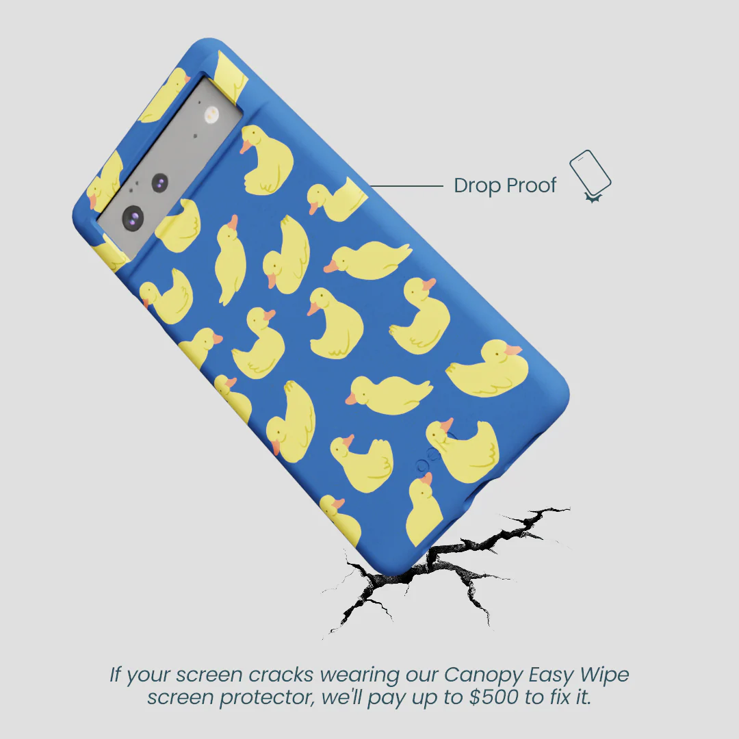 Electric Blue Sunny Ducklings Google Pixel 6a Case - Image 5