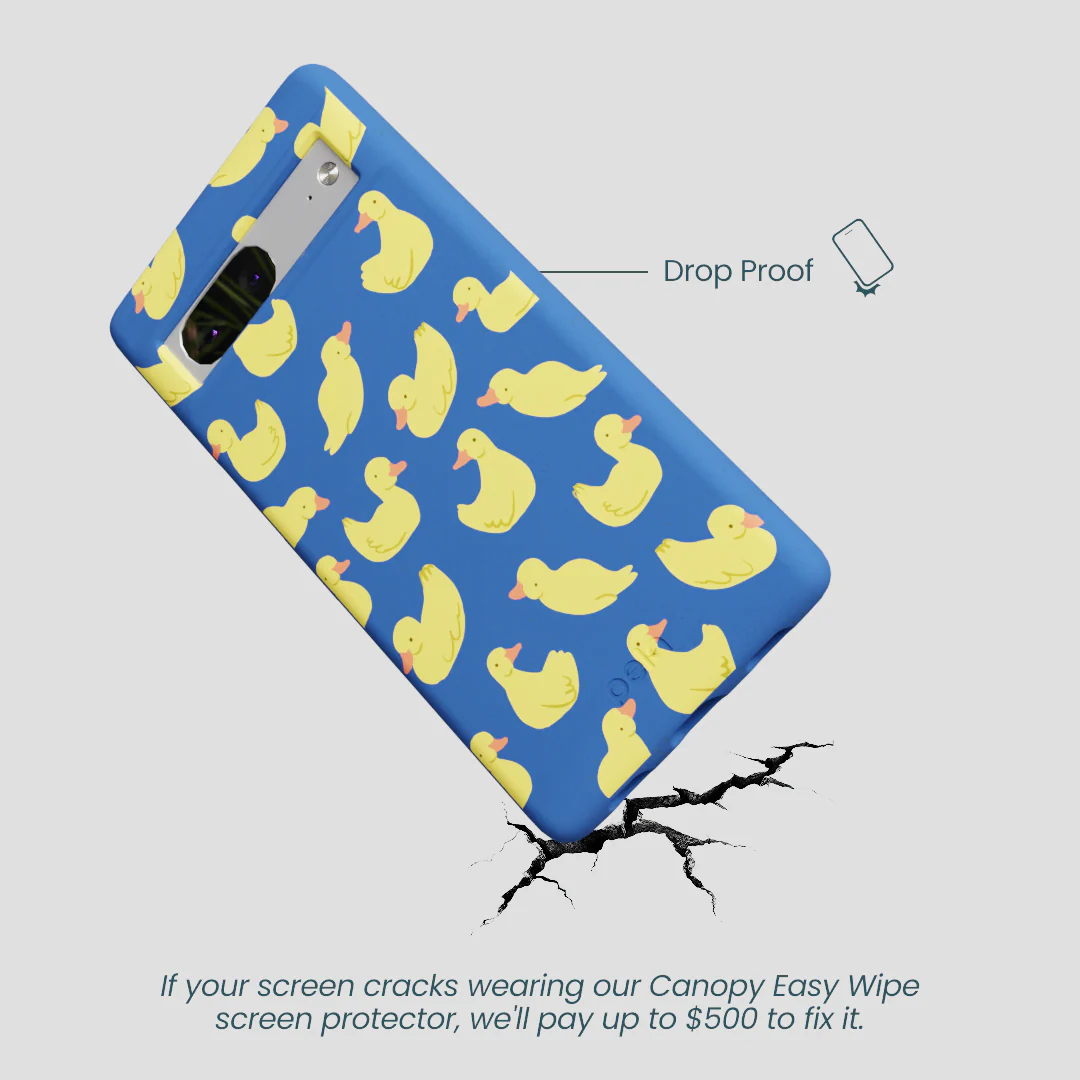 Electric Blue Sunny Ducklings Google Pixel 7a Case - Image 5
