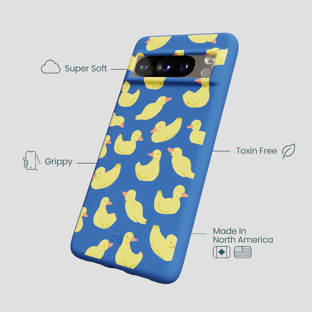Electric Blue Sunny Ducklings Google Pixel 8 Pro Case - Image 4