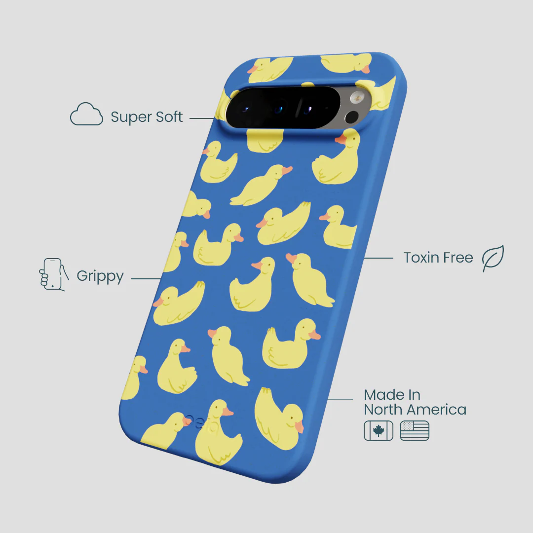 Electric Blue Sunny Ducklings Google Pixel 9 Pro XL Case - Image 4