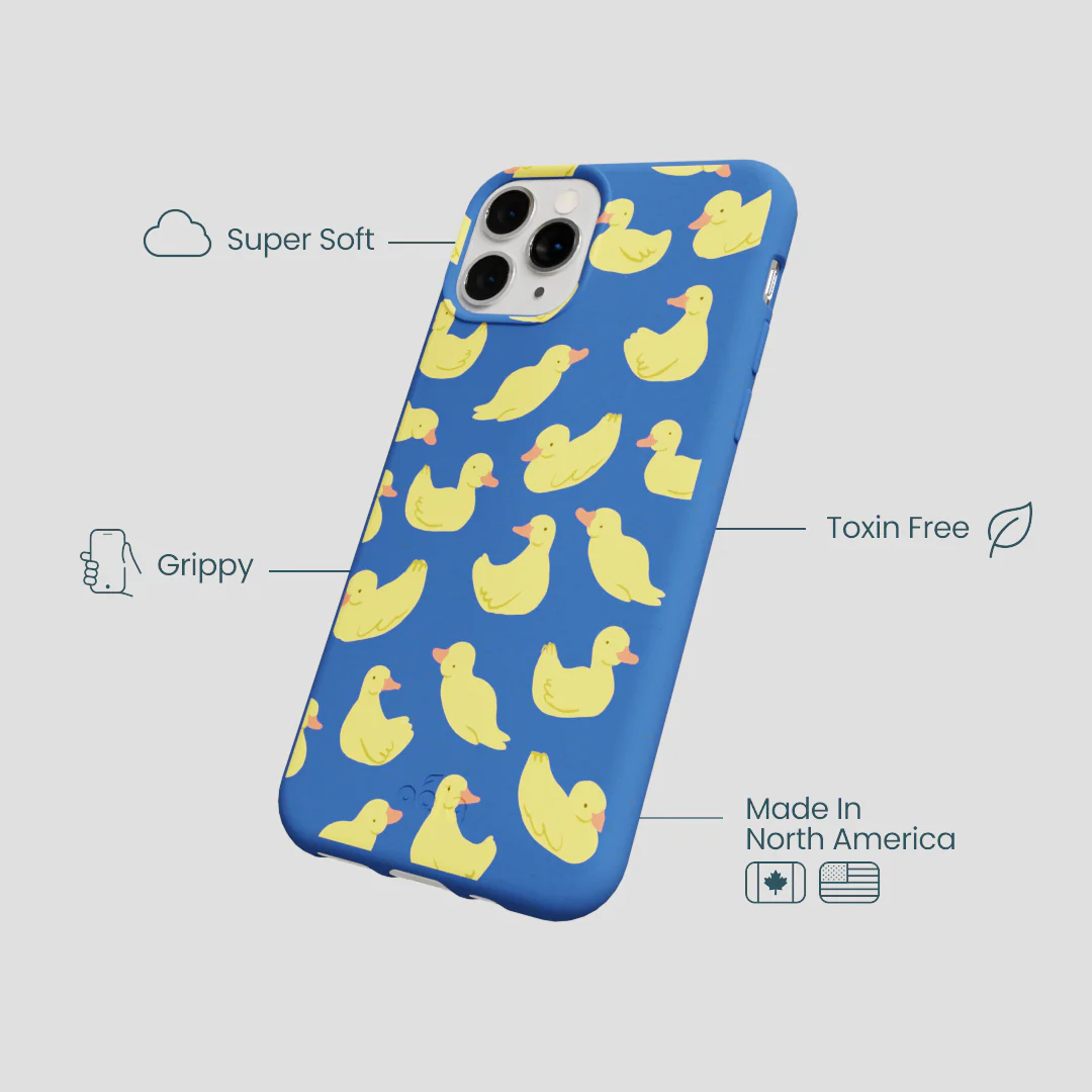 Electric Blue Sunny Ducklings iPhone 11 Pro Case - Image 4