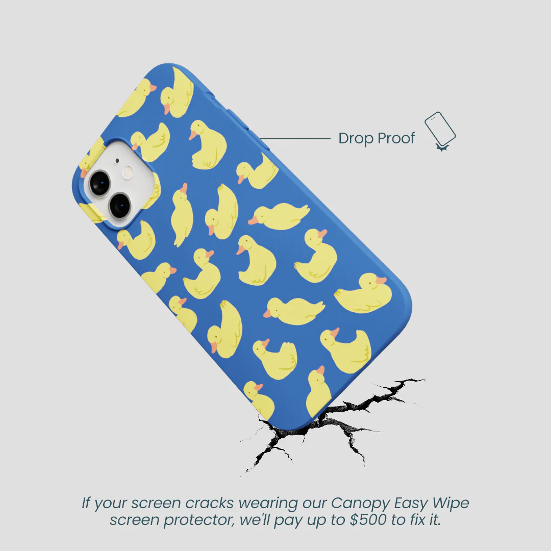 Electric Blue Sunny Ducklings iPhone 12/ iPhone 12 Pro Case - Image 5