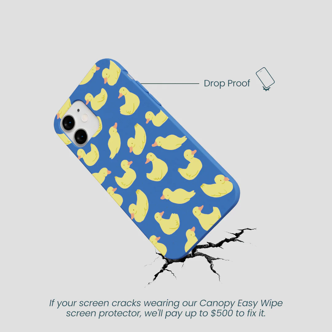 Electric Blue Sunny Ducklings iPhone 12 Mini Case - Image 5