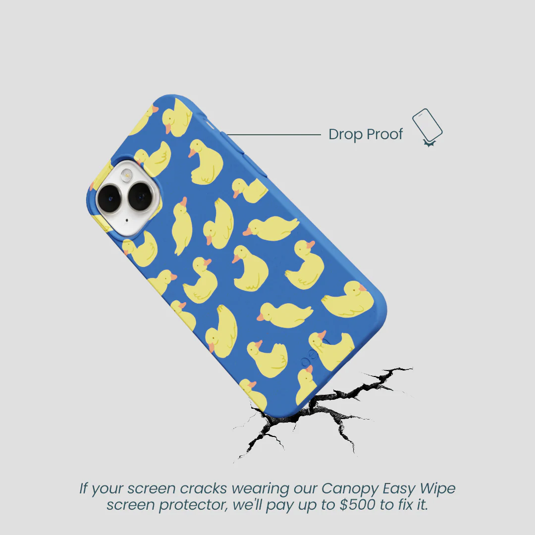 Electric Blue Sunny Ducklings iPhone 13 Mini Case - Image 5
