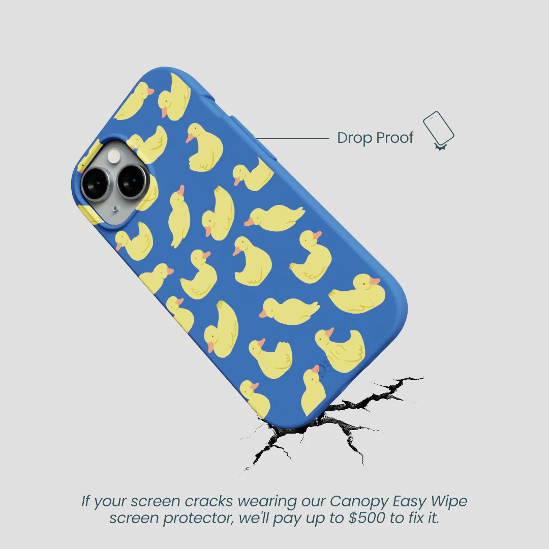 Electric Blue Sunny Ducklings iPhone 15 Case - Image 5