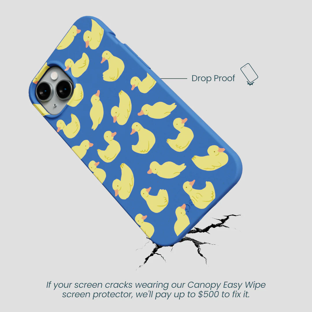 Electric Blue Sunny Ducklings iPhone 15 Plus Case - Image 5