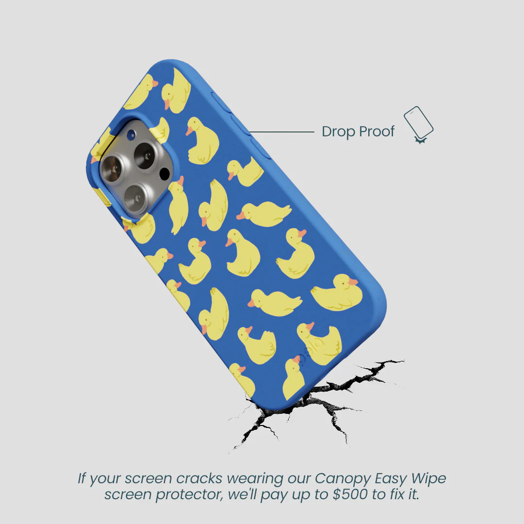 Electric Blue Sunny Ducklings iPhone 16 Pro Case - Image 5