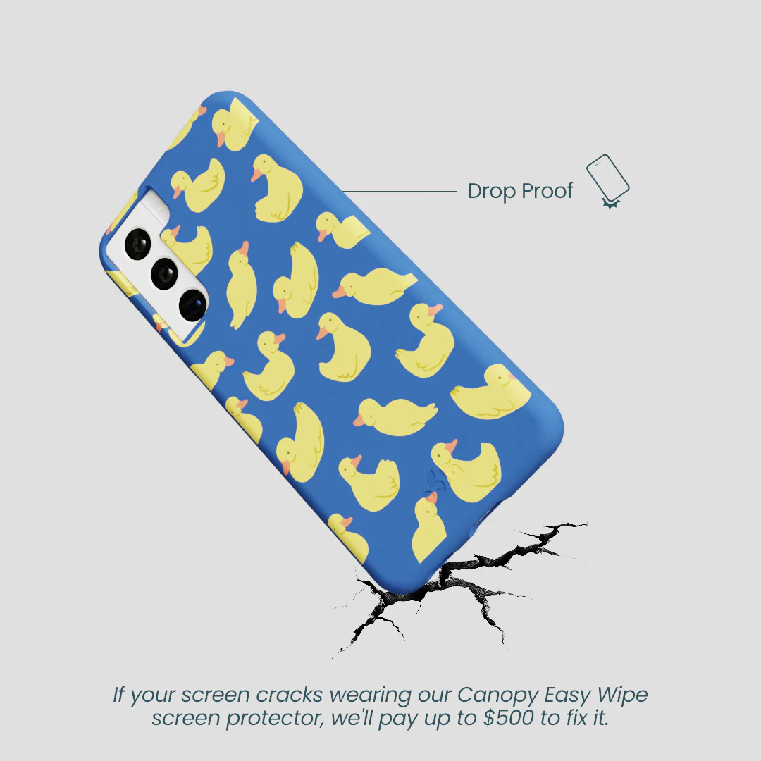 Electric Blue Sunny Ducklings Samsung Galaxy S22 Case - Image 5