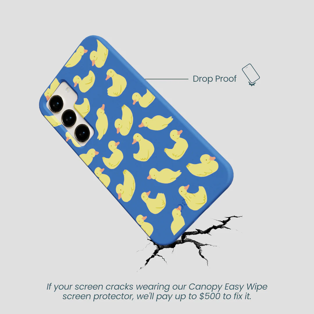 Electric Blue Sunny Ducklings Samsung Galaxy S23 Case - Image 5