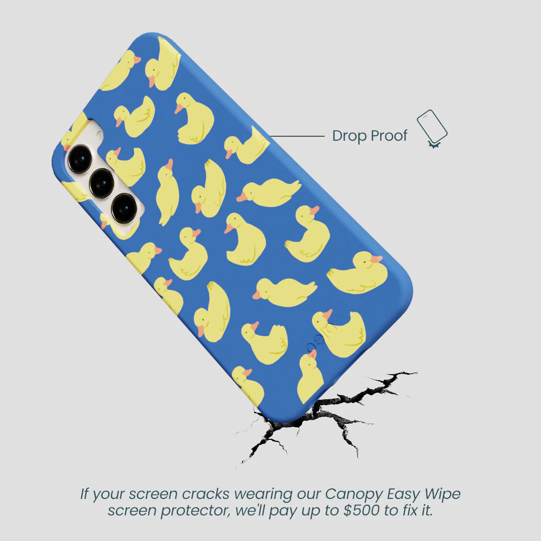 Electric Blue Sunny Ducklings Samsung Galaxy S23+(Plus) Case - Image 5