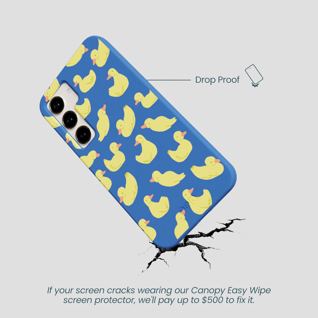 Electric Blue Sunny Ducklings Samsung Galaxy S24 Case - Image 5