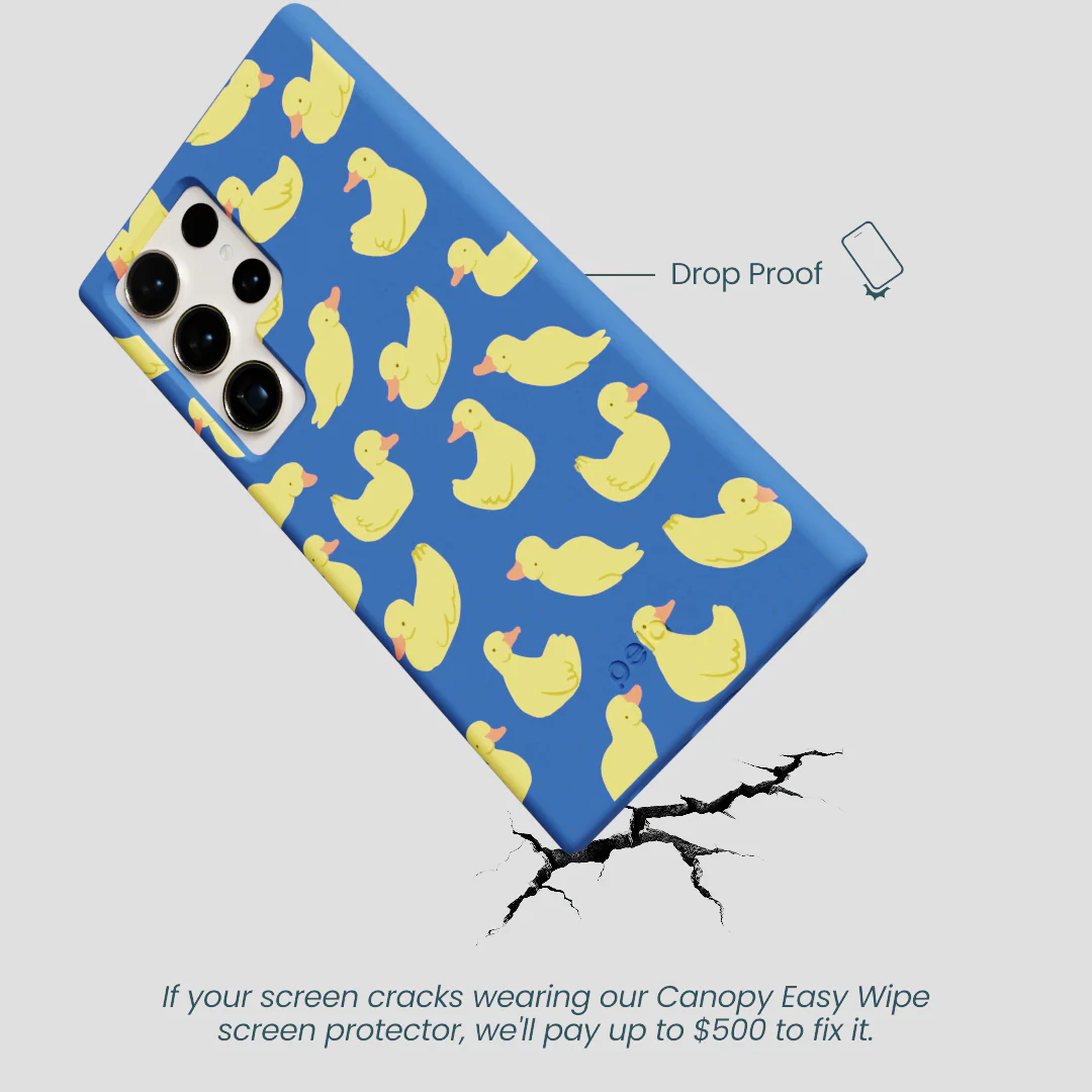 Electric Blue Sunny Ducklings Samsung Galaxy S24 Ultra Case - Image 5