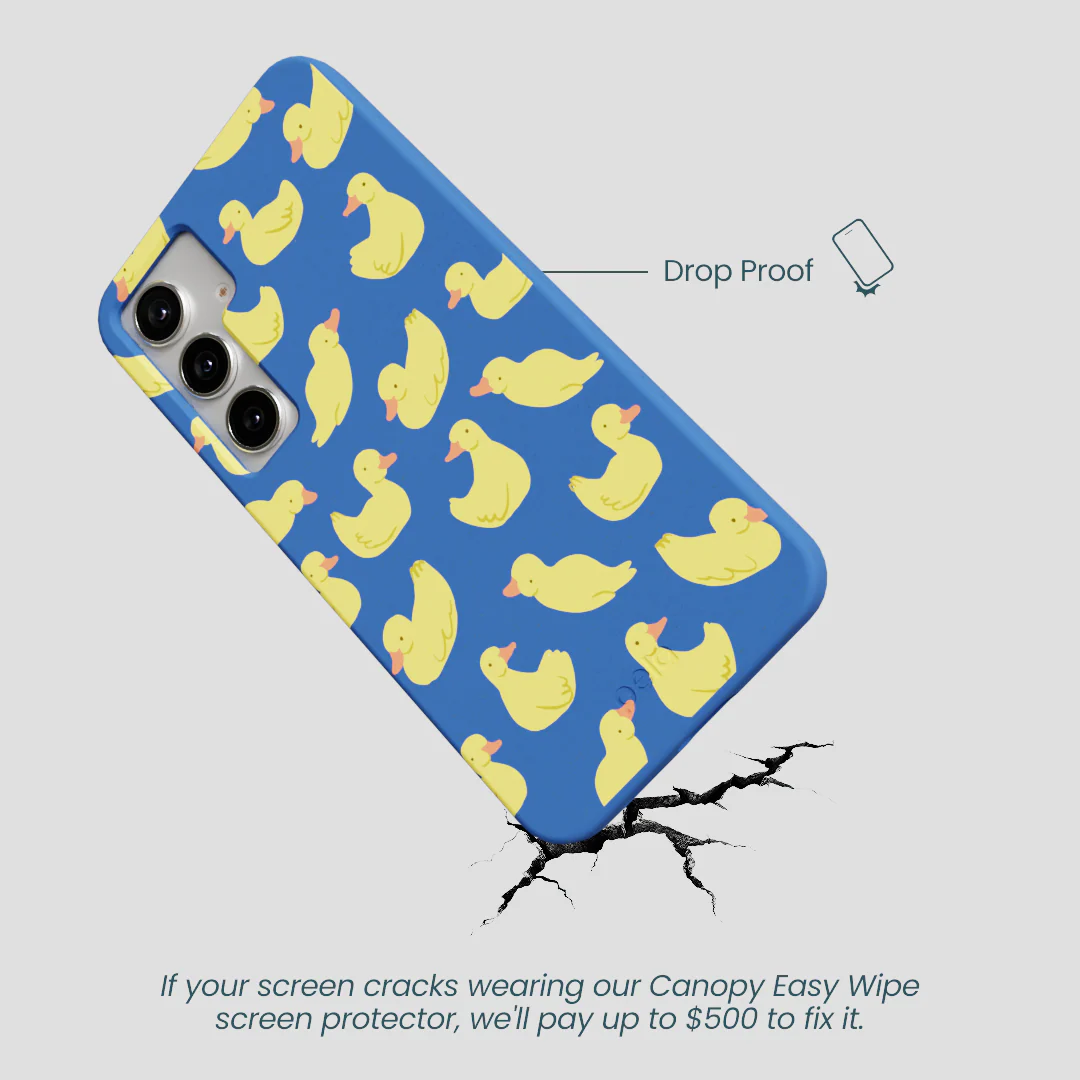 Electric Blue Sunny Ducklings Samsung Galaxy S25+(Plus) Case - Image 5