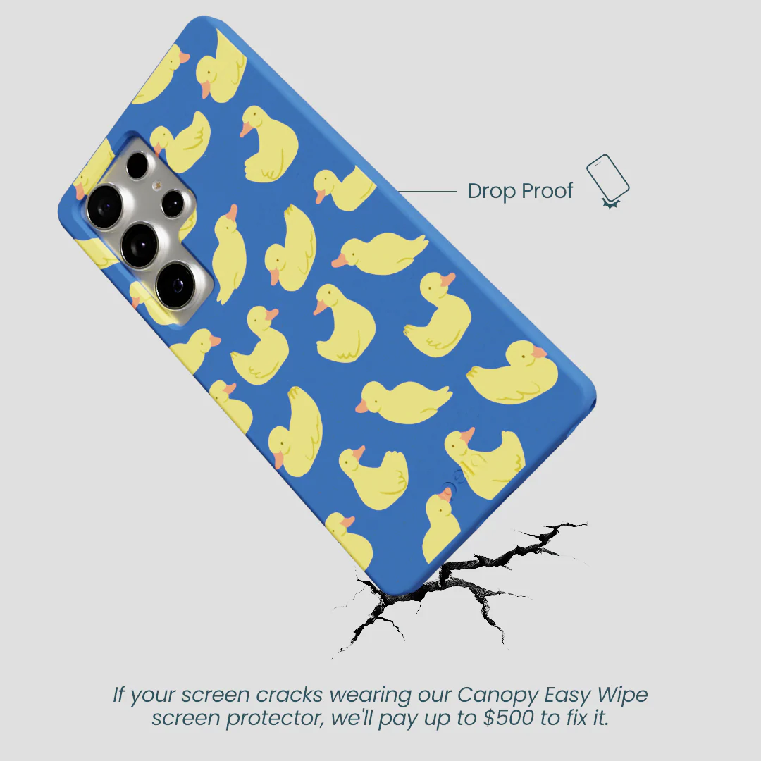 Electric Blue Sunny Ducklings Samsung Galaxy S25 Ultra Case - Image 5