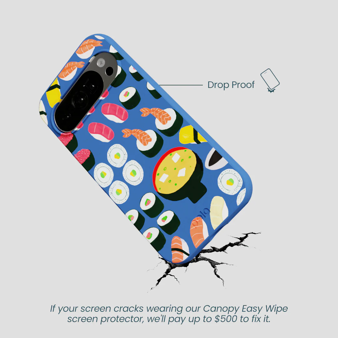 Electric Blue Sushi Night Google Pixel 10/10 Pro Case - Image 5