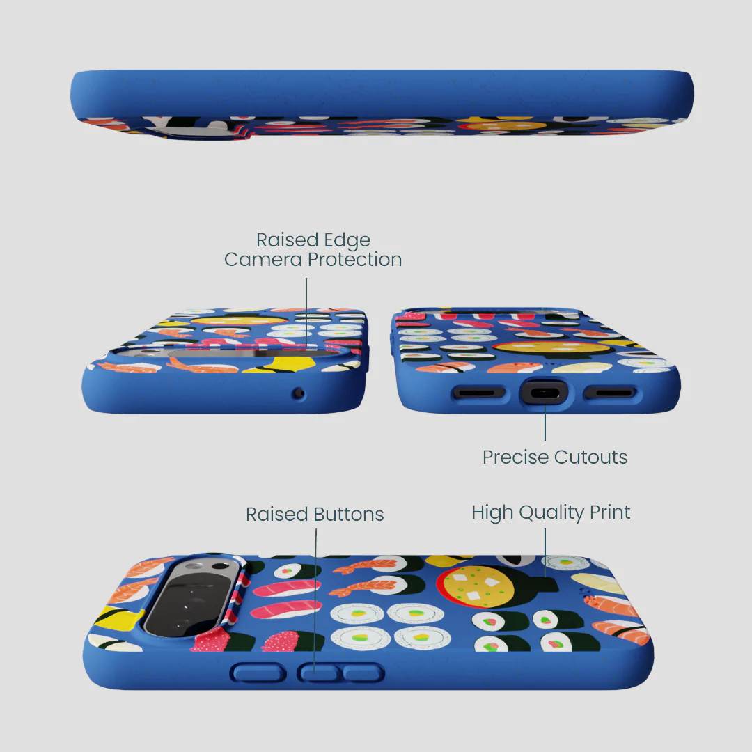 Electric Blue Sushi Night Google Pixel 10 Pro XL Case - Image 3