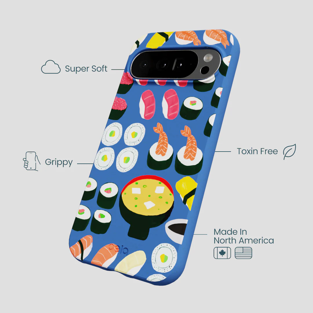 Electric Blue Sushi Night Google Pixel 10 Pro XL Case - Image 4