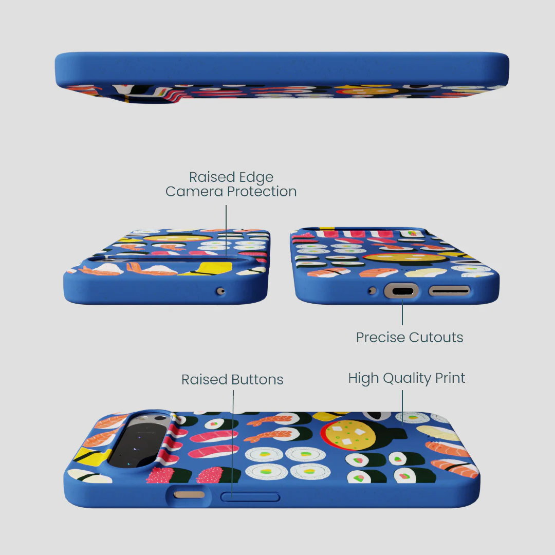 Electric Blue Sushi Night Google Pixel 9 Pro XL Case - Image 3