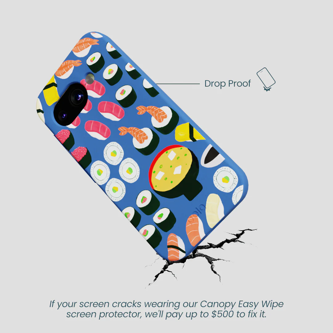 Electric Blue Sushi Night Google Pixel 9a Case - Image 5