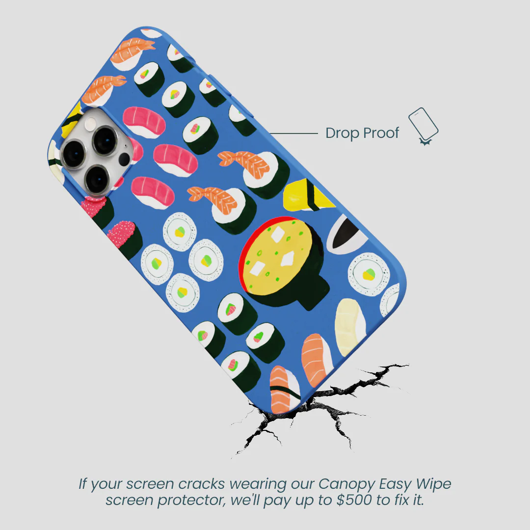 Electric Blue Sushi Night iPhone 12 Pro Max Case - Image 5