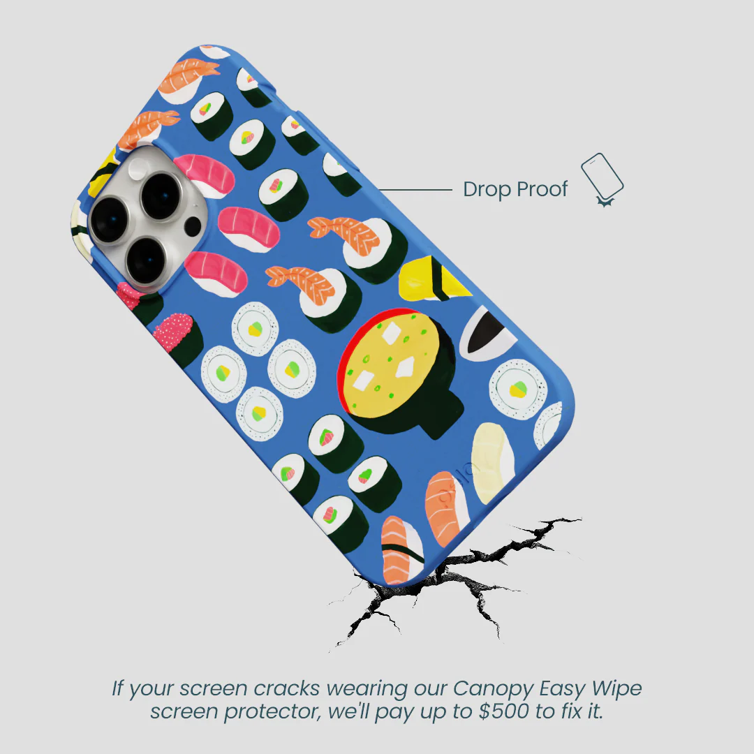 Electric Blue Sushi Night iPhone 14 Pro Max Case - Image 5