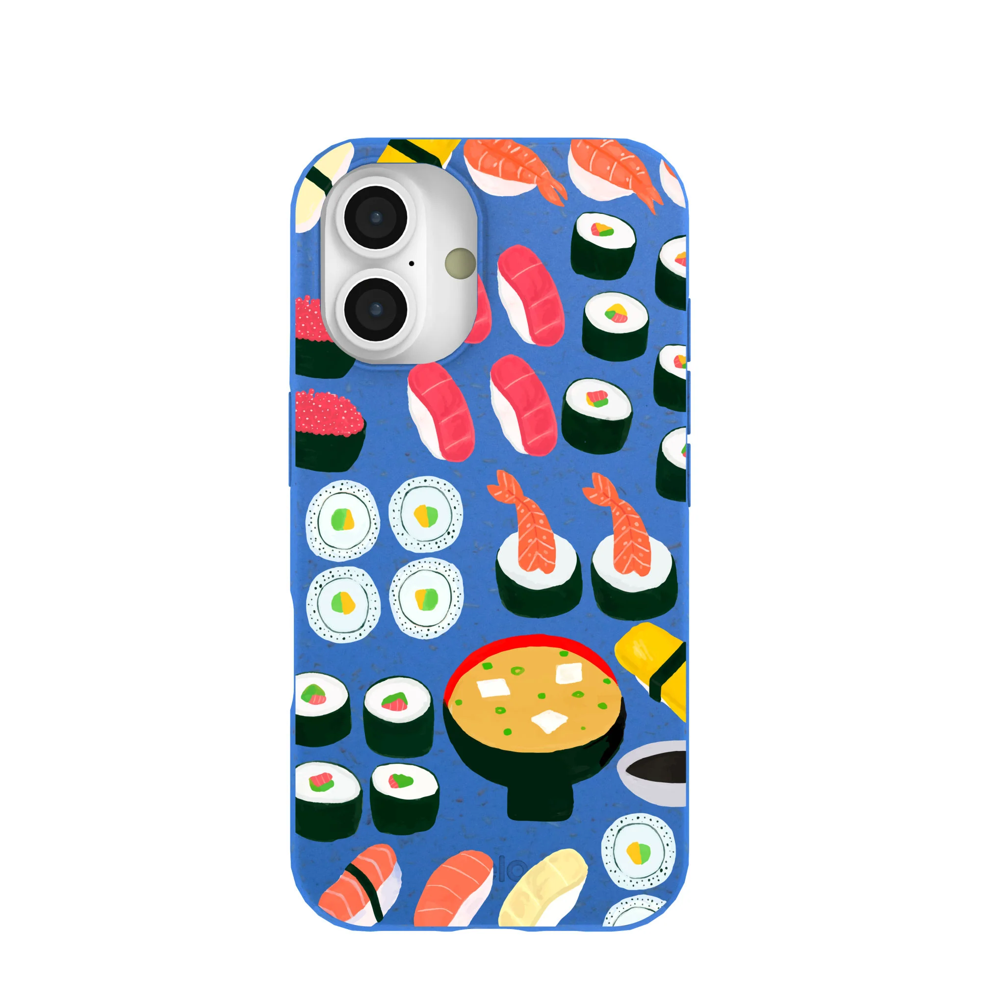 Electric Blue Sushi Night iPhone 16 Case