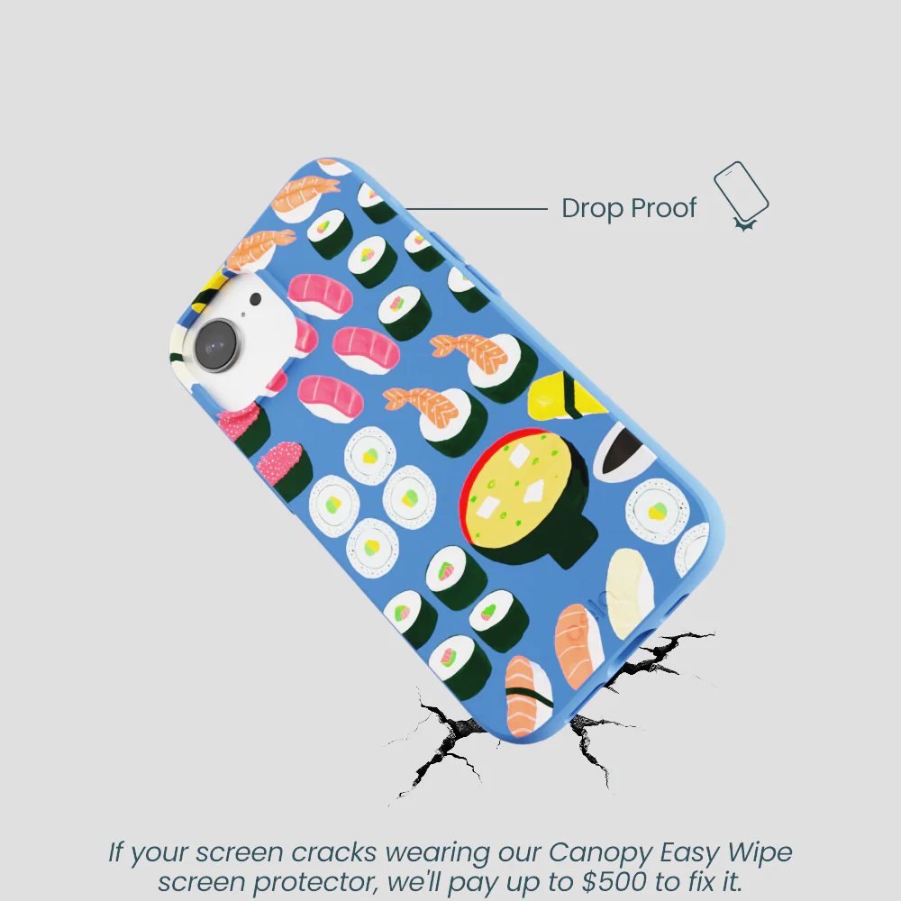 Electric Blue Sushi Night iPhone 16e/17e Case - Image 5