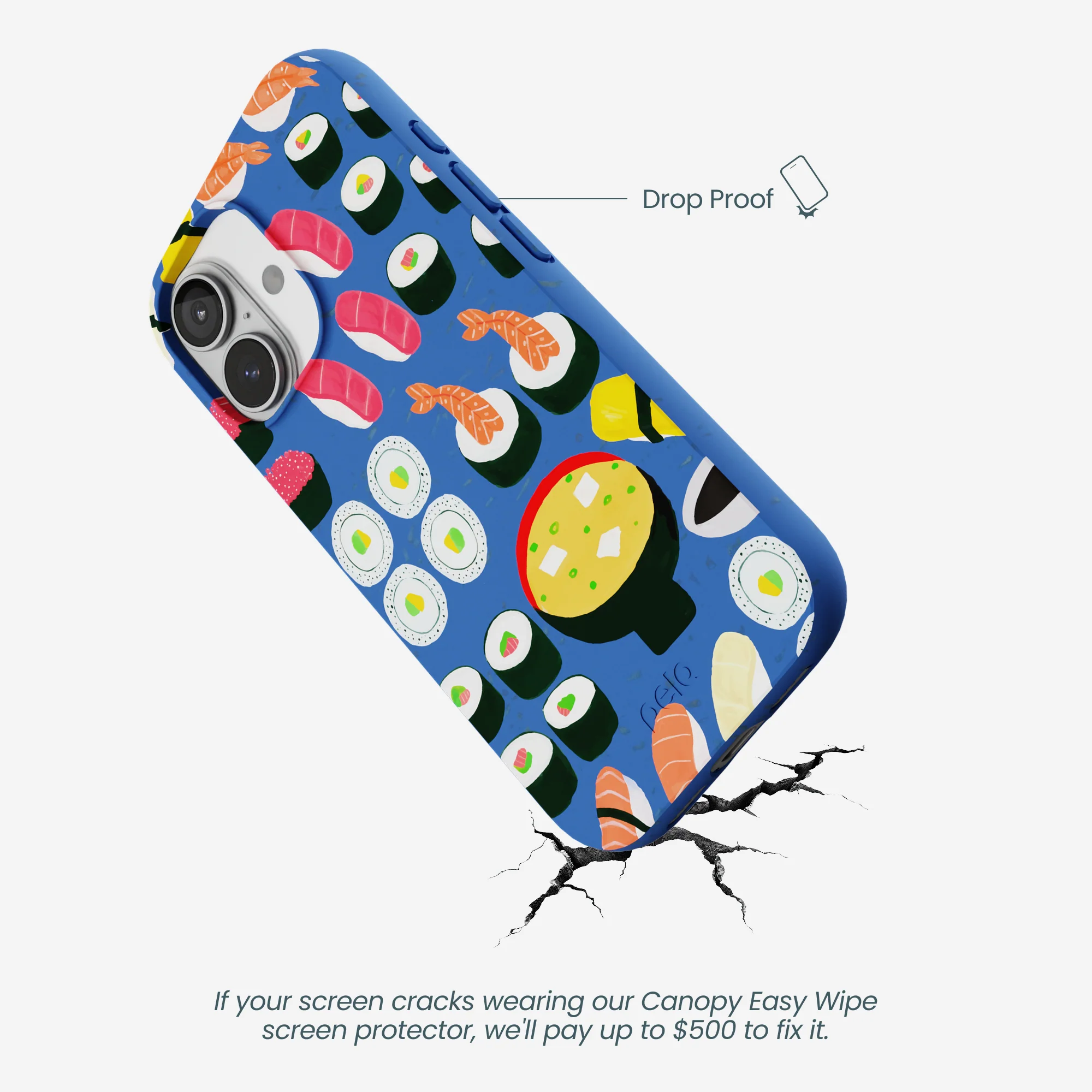 Electric Blue Sushi Night iPhone 17 Case - Image 5
