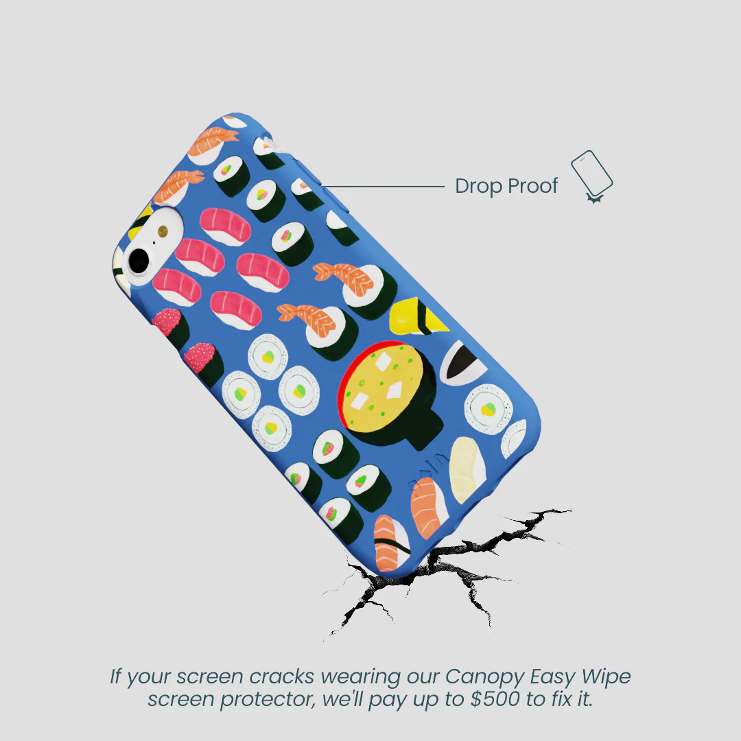Electric Blue Sushi Night iPhone 6/6s/7/8/SE Case - Image 5