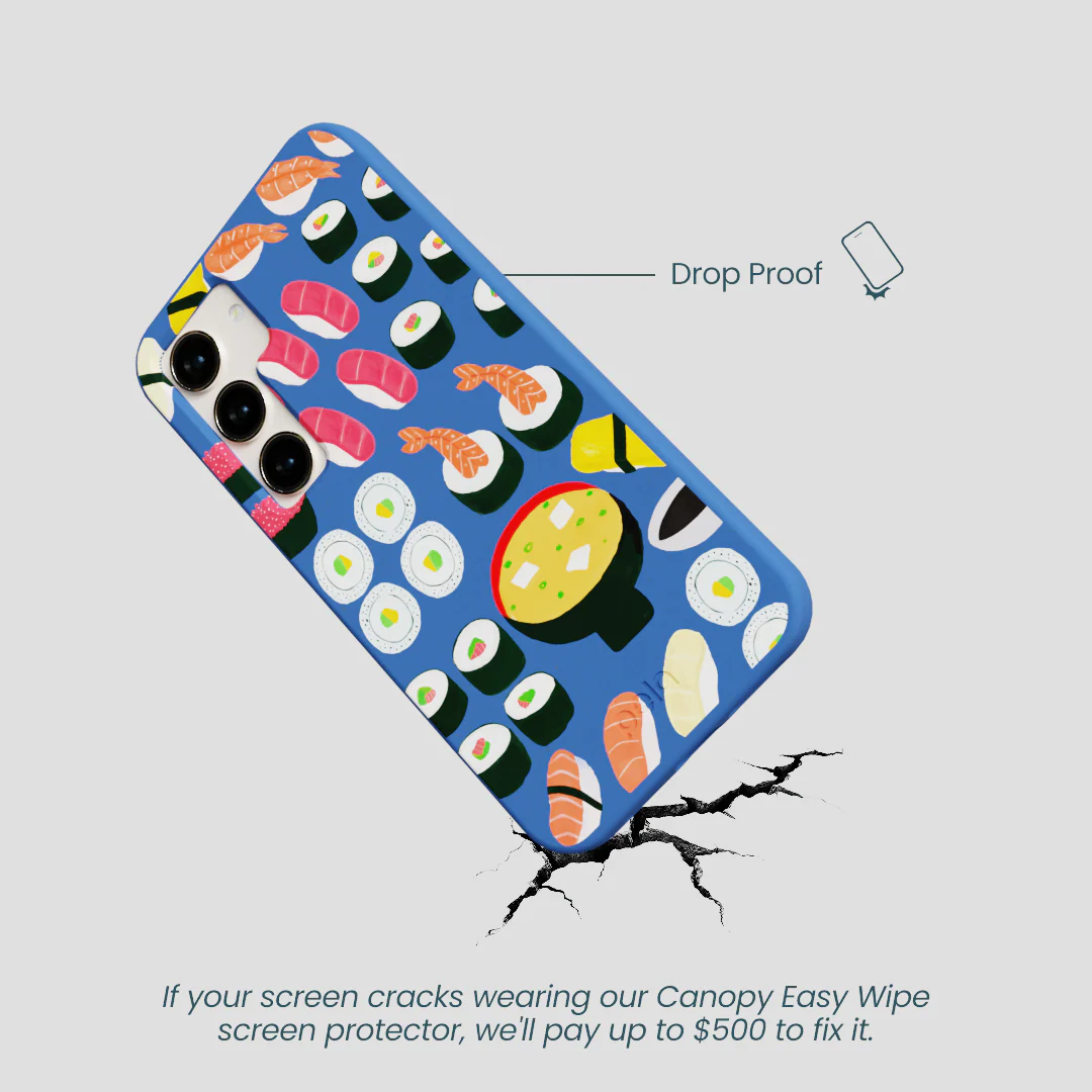 Electric Blue Sushi Night Samsung Galaxy S23 Case - Image 5