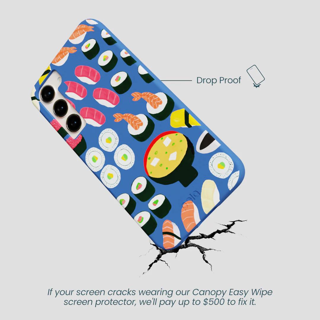Electric Blue Sushi Night Samsung Galaxy S24+(Plus) Case - Image 5