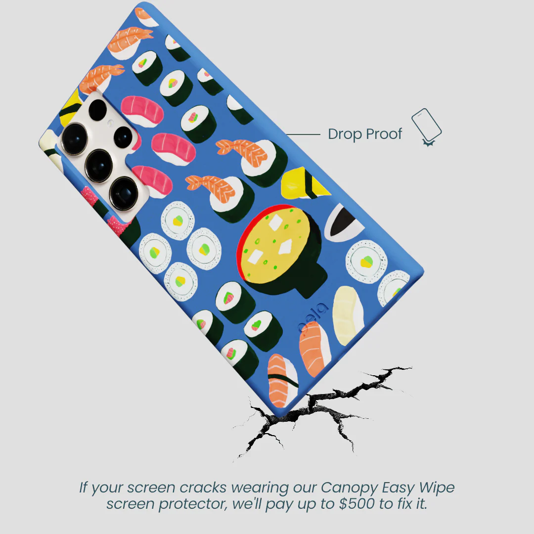 Electric Blue Sushi Night Samsung Galaxy S24 Ultra Case - Image 5