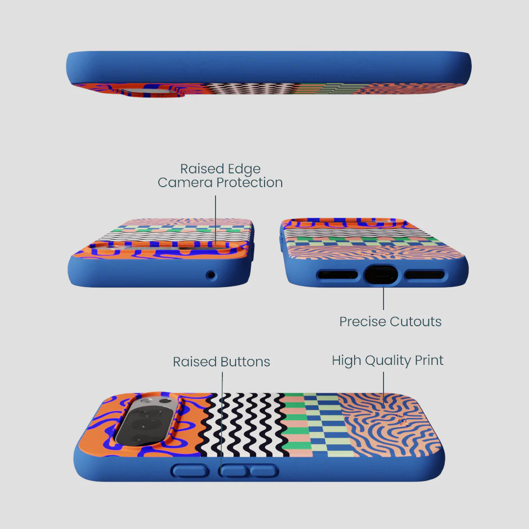 Electric Blue Tangerine Mix Google Pixel 10/10 Pro Case - Image 3