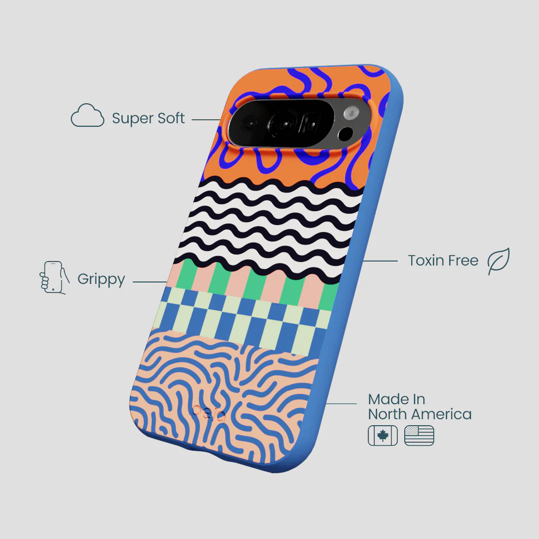 Electric Blue Tangerine Mix Google Pixel 10/10 Pro Case - Image 4