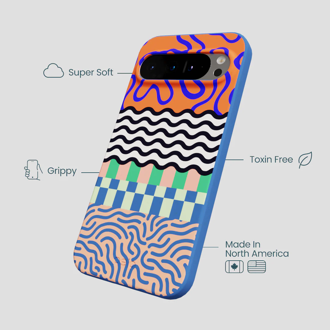 Electric Blue Tangerine Mix Google Pixel 9 Pro XL Case - Image 4